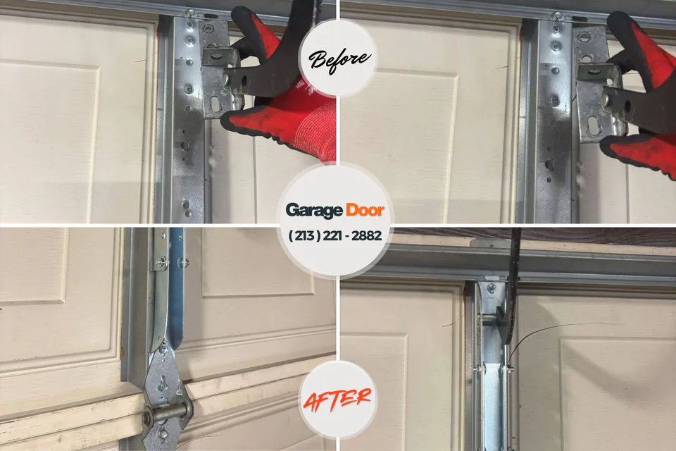 Before and after: garage door repair Ruch, OR
